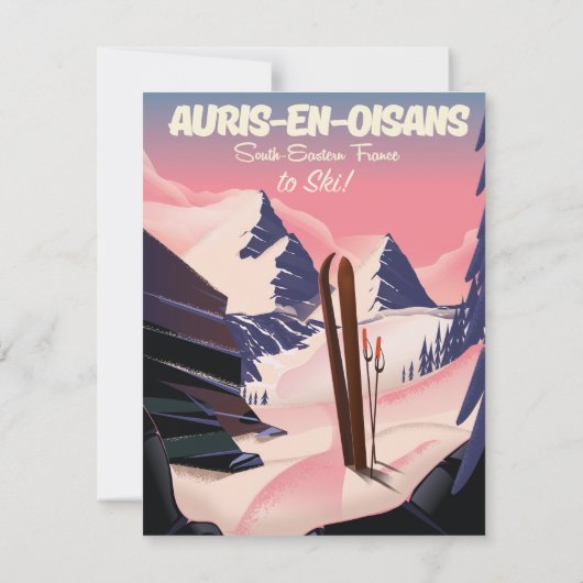 AURIS-EN-OISANS France ski poster (Achterkant)