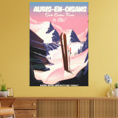 AURIS-EN-OISANS France ski poster Canvas Afdruk (Insitu (Woonkamer))