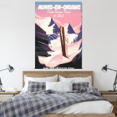 AURIS-EN-OISANS France ski poster Canvas Afdruk (Insitu (Slaapkamer))