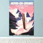 AURIS-EN-OISANS France ski poster Canvas Afdruk (Insitu (Houten vloer))