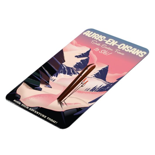 AURIS-EN-OISANS France ski poster Magneet (Linkerzijde)