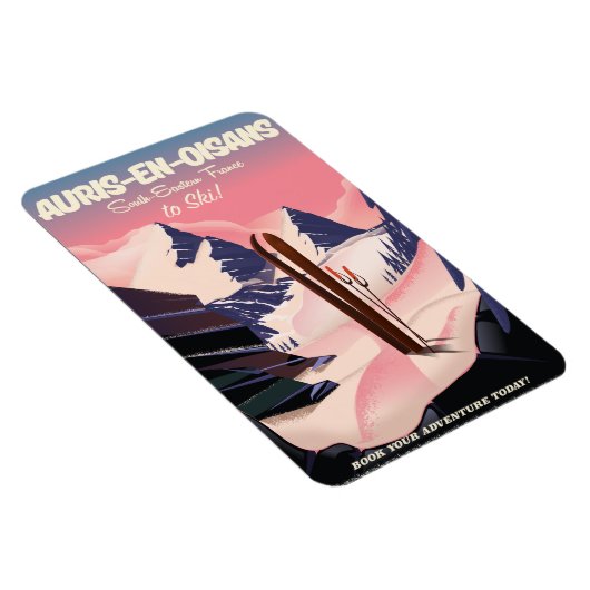 AURIS-EN-OISANS France ski poster Magneet (Rechterzijde)