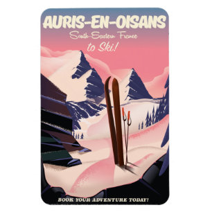 AURIS-EN-OISANS France ski poster Magneet