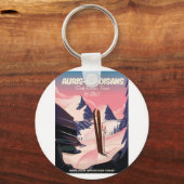 AURIS-EN-OISANS France ski poster Sleutelhanger (Voorkant)