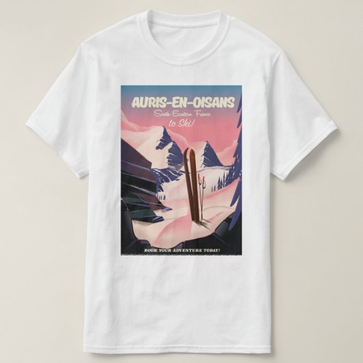 AURIS-EN-OISANS France ski poster T-shirt (Design voorkant)