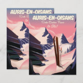 AURIS-EN-OISANS Frankrijk ski-poster (Voorkant / Achterkant)