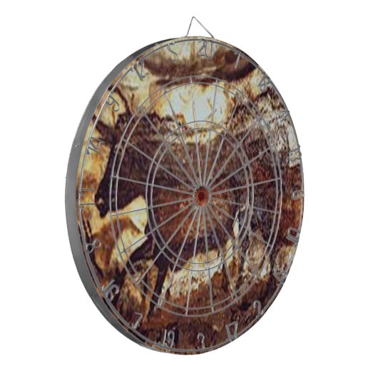 Aurochs Bull in Lascaux, Frankrijk - Dart Board Dartbord (Voorkant Links)