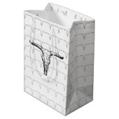 Aurochs Skull Illustratie Medium Cadeauzakje (Achterkant Gekanteld)