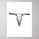  Aurochs Skull Illustratie Poster (Voorkant)