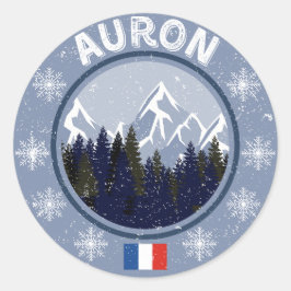 Auron Ski Station Ronde Sticker
