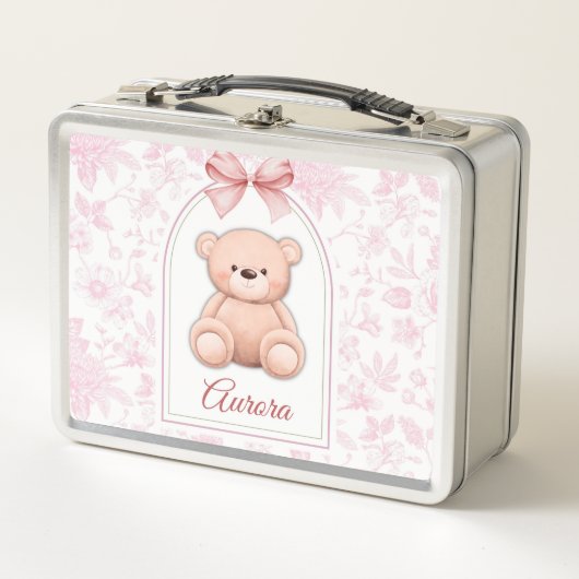 Aurora | Aangepaste Roze Teddybeer Nursery Design (Voorkant)