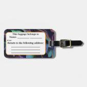 Aurora Acryl Pour Geïnspireerd Bagagelabel (Voorkant horizontaal)