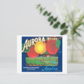 Aurora Apple Label (blauw) - Dayton, WA Briefkaart (Staand voorkant)