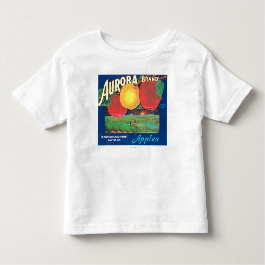 Aurora Apple Label (blauw) - Dayton, WA Kinder Shirts (Voorkant)