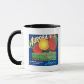 Aurora Apple Label (blauw) - Dayton, WA Mok (Links)