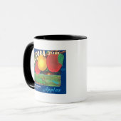 Aurora Apple Label (blauw) - Dayton, WA Mok (Voorkant links)