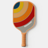 Aurora Arcade Cirkel Streep met Naam Pickleball Paddle (Achterkant)