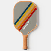 Aurora Arcade Gestreept met Naam Pickleball Paddle (Achterkant)