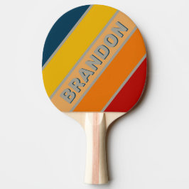 Aurora Arcade Vet Gestreepte met Naam Tafeltennisbatje