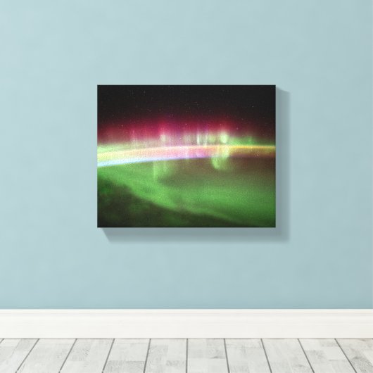 Aurora Australis - Internationaal ruimtestation Canvas Afdruk (Insitu (Houten vloer))