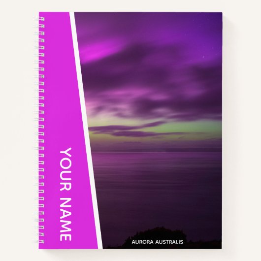Aurora Australis Southern Lights Australia Pink Notitieboek (Voorkant)