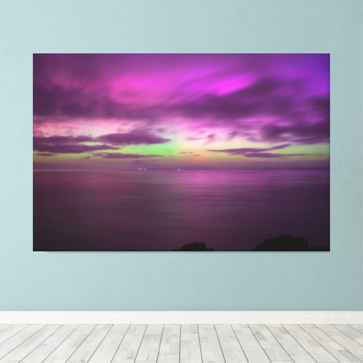 Aurora Australis Southern Lights Australië Canvas Afdruk (Insitu (Houten vloer))