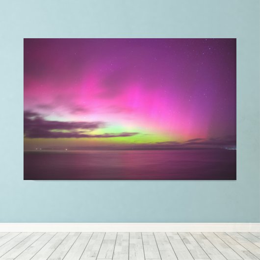 Aurora Australis Southern Lights Australië Canvas Afdruk (Insitu (Houten vloer))