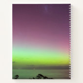Aurora Australis Southern Lights Australië Zwart Notitieboek (Achterkant)