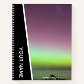 Aurora Australis Southern Lights Australië Zwart Notitieboek (Voorkant)