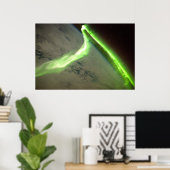 Aurora Australis uit de ruimte Poster (Thuiskantoor)