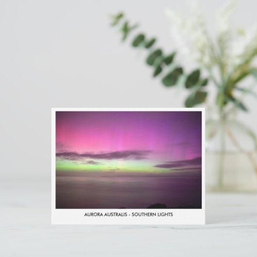 Aurora Australis - Zuiderlicht nachtelijke hemel Briefkaart (Staand voorkant)
