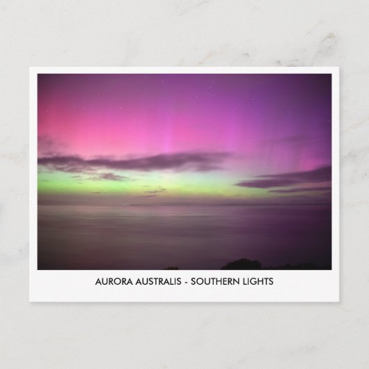 Aurora Australis - Zuiderlicht nachtelijke hemel Briefkaart (Voorkant)