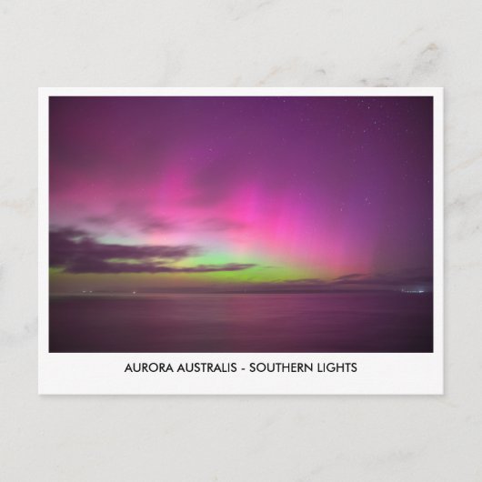 Aurora Australis - Zuiderlicht nachtelijke hemel Briefkaart (Voorkant)