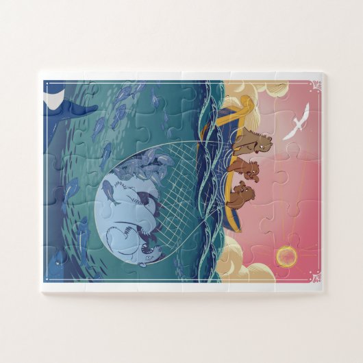 Aurora Bearialis puzzel Legpuzzel (Horizontaal)