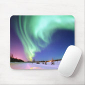 Aurora bij het Beer Lake. Muismat (Met muis)