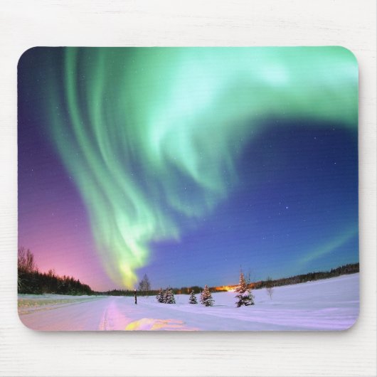Aurora bij het Beer Lake. Muismat (Voorkant)