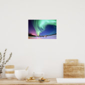 Aurora bij het Beer Lake. Poster (Keuken)