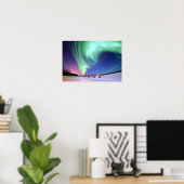 Aurora bij het Beer Lake. Poster (Thuiskantoor)
