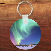 Aurora bij het Beer Lake. Sleutelhanger (Voorkant)