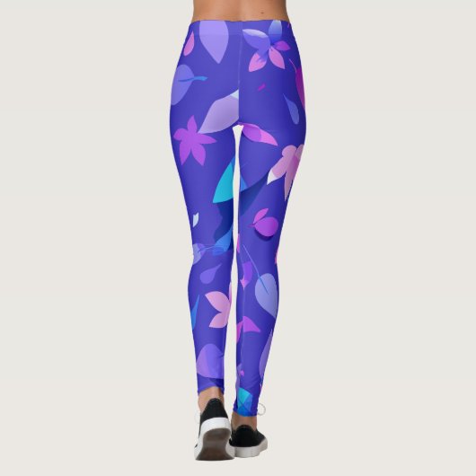 Aurora Bloom: Zachte gradiënten met bloemblaadjes Leggings (Achterkant)