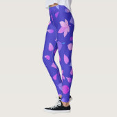 Aurora Bloom: Zachte gradiënten met bloemblaadjes Leggings (Links)