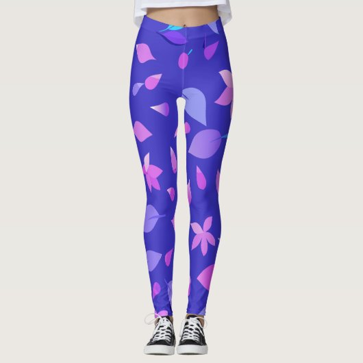 Aurora Bloom: Zachte gradiënten met bloemblaadjes Leggings (Voorkant)