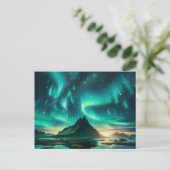 Aurora boreal  feestdagenkaart (Staand voorkant)