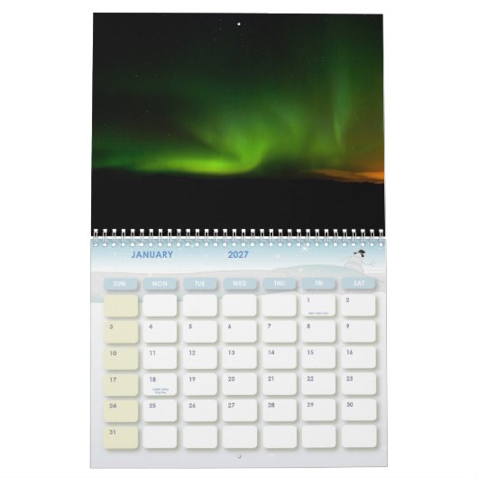 Aurora Borealis 2011 Kalender (Jan 2027)