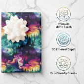 Aurora Borealis 3D Droomlandschap: Ethisch ontwerp Inpakpapier Vel