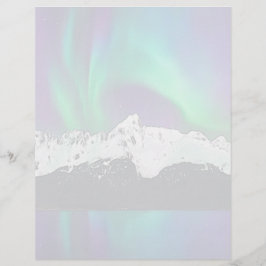 Aurora Borealis - 8,5 "x 11" briefpapier blad