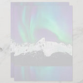 Aurora Borealis - 8,5 "x 11" briefpapier blad (Voorkant / Achterkant)
