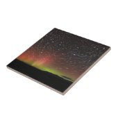 Aurora borealis aan de noordelijke horizon tegeltje (Zijkant)