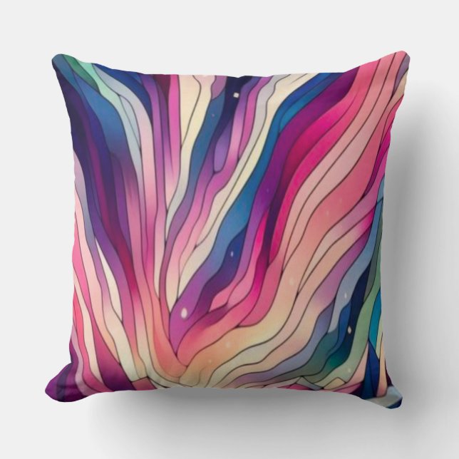 Aurora Borealis Abstract Sierkussen (Voorkant)