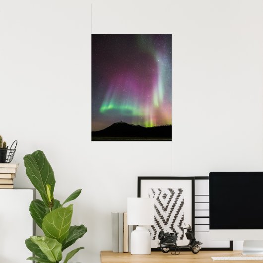 Aurora Borealis Alaska Brooks Range, Alaska Poster (Thuiskantoor)